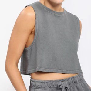 Mineral Washed Cropped Muscle Tank NWT